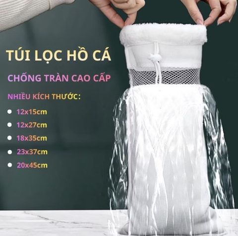 Túi Lọc Bụi Mịn, Túi Chống Tràn Nhiều Size, Hỗ Trợ Lọc Nước Tách Phân Cho Bế Cá CảnhThủy Sinh