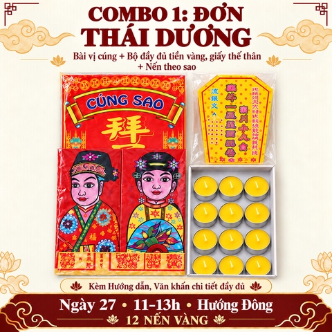 Combo Đơn:Cúng Sao THÁI DƯƠNG giải hạn(kèm hướng dẫn,văn khấn chi tiết)