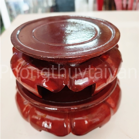 Đế gỗ Sen Chân Cao Nâu