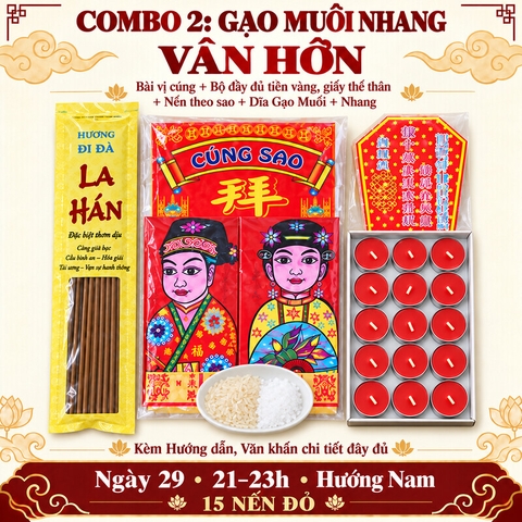 Combo 2:Cúng Sao VÂN HỚN giải hạn(kèm hướng dẫn,văn khấn chi tiết)