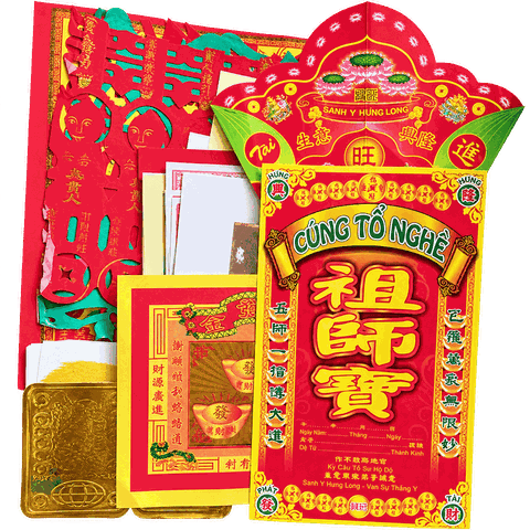 Bộ Giấy cúng Tổ nghề,Tổ nghiệp [Đẹp,Kèm Văn khấn]pt