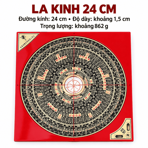 La kinh,La Bàn Đài Loan đo Phong thuỷ Tong Sheng Chuẩn hàng công ty[16cm,25cm,30cm]