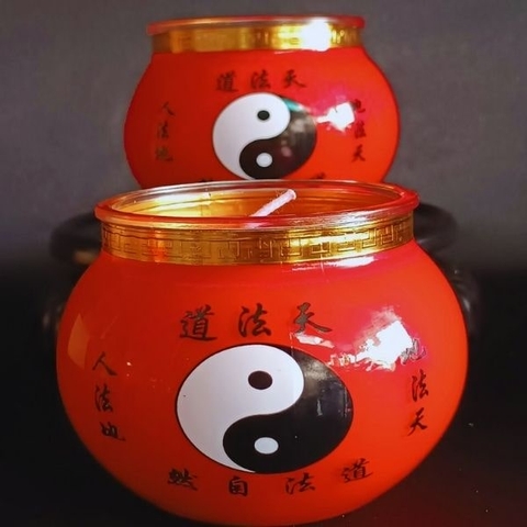 Nến Ly Bơ Đỏ 3 Ngày Bát Quái(thơm tự nhiên)