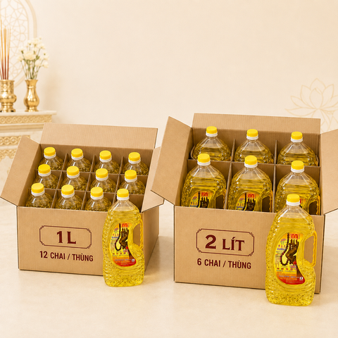 Dầu Lưu Ly Cát Tường 1 Lít [thực 0.7 lít],2Lít [thực 1.6 lít nặng 1kg ]