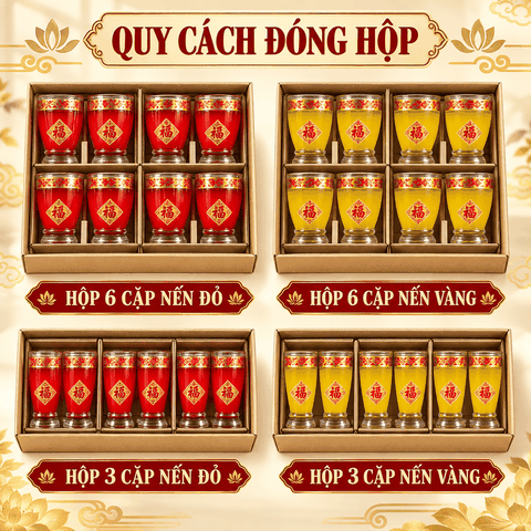 Nến Ly Sáp ĐỎ,5 MÀU theo Giờ, theo Ngày [đủ loại]