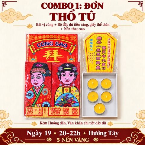 Combo Đơn:Cúng Sao THỔ TÚ giải hạn(kèm hướng dẫn,văn khấn chi tiết)