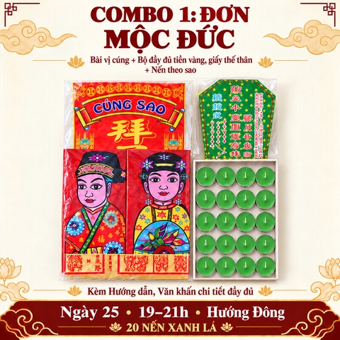 Combo Đơn:Cúng Sao MỘC ĐỨC giải hạn(kèm hướng dẫn,văn khấn chi tiết)