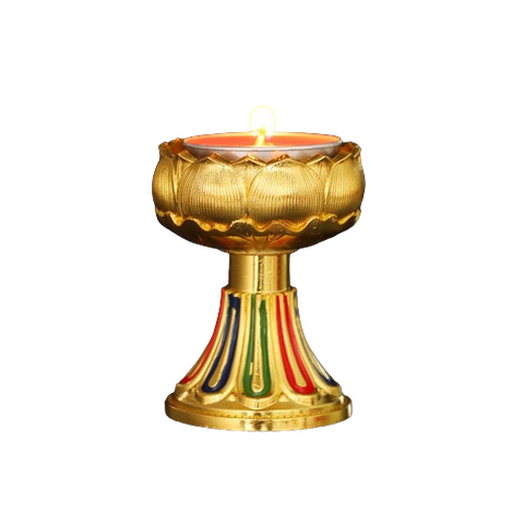 Chân Đế Đựng Nến,Nước Hợp Kim Tây Tạng (Lớn 6.5*5cm)
