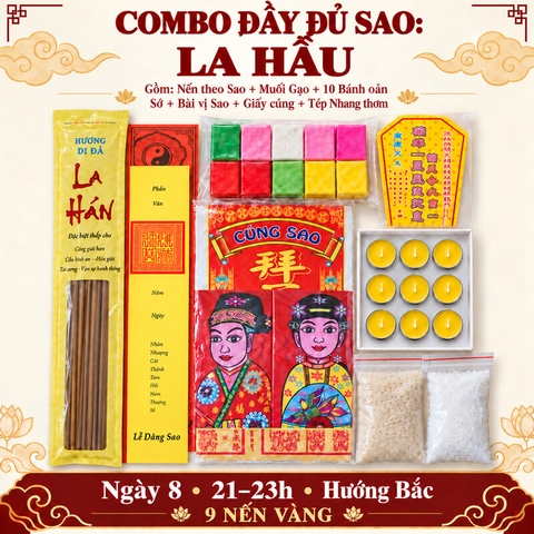 Combo Đầy Đủ: Cúng Sao LA HẦU giải hạn(kèm hướng dẫn,văn khấn chi tiết)