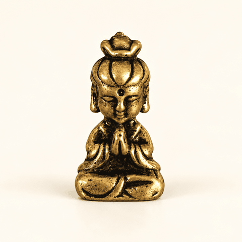 Tượng Đồng Mini Quan âm,Di lặc,Long quy,Quan công 4.5cm