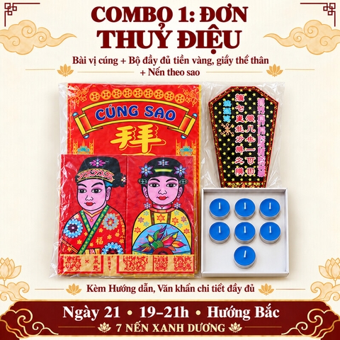 Combo Đơn:Cúng Sao THUỶ DIỆU giải hạn(kèm hướng dẫn,văn khấn chi tiết)