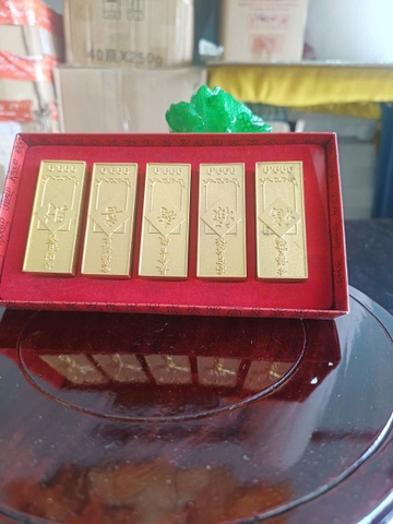 Hộp thỏi vàng mạ đồng Lớn , nhỏ(