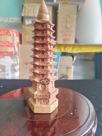 Tháp văn xương gỗ đào