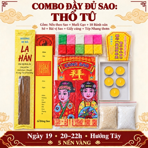 Combo Đầy Đủ: Cúng Sao THỔ TÚ giải hạn(kèm hướng dẫn,văn khấn chi tiết)