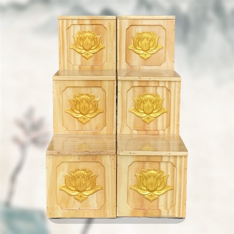 Đế Gỗ Tam Cấp Gỗ Thông(Dọc)