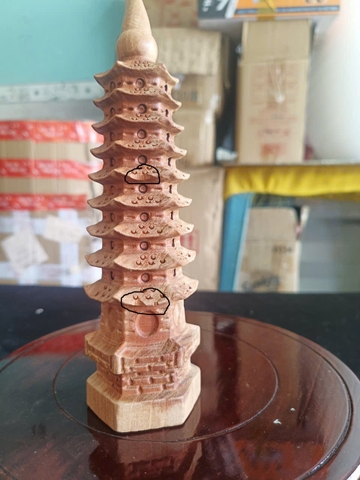 Tháp văn xương gỗ đào