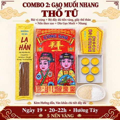 Combo 2:Cúng Sao THỔ TÚ giải hạn(kèm hướng dẫn,văn khấn chi tiết)