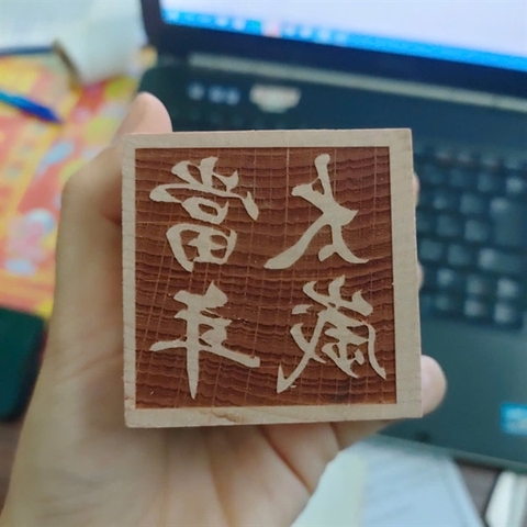 Dấu Ấn Gỗ Đào vuông[5*6.5cm]
