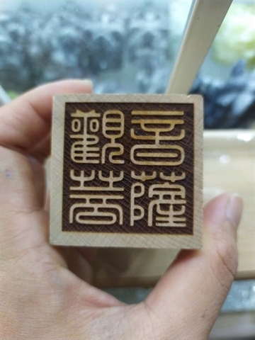 Dấu Ấn Gỗ Đào vuông[5*6.5cm]