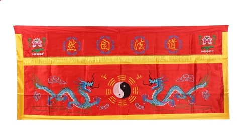 Rèm Không Tua Rua Ngang Bát Quái[Đỏ]