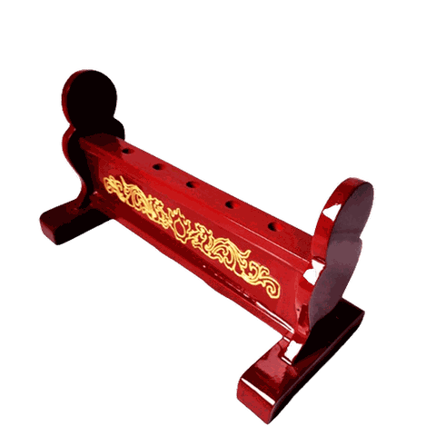 Bục Cắm Cờ NGANG Gỗ 5 Lỗ[Cắm Cờ] 33*15*18cm