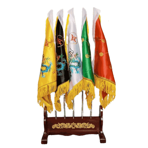 Bục Cắm Cờ NGANG Gỗ 5 Lỗ[Cắm Cờ] 33*15*18cm