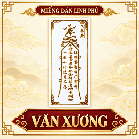 Miếng dán,Linh Phù dán Đồng Vàng đủ loại 3*7.5cm(Cầu an,Thái tuế,Sức khẻ, Tình duyên,Cầu con...)