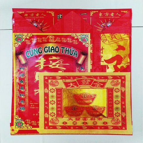 Bộ Giấy cúng Giao Thừa 30 tết  kèm văn khấn[mẫu đẹp]pt