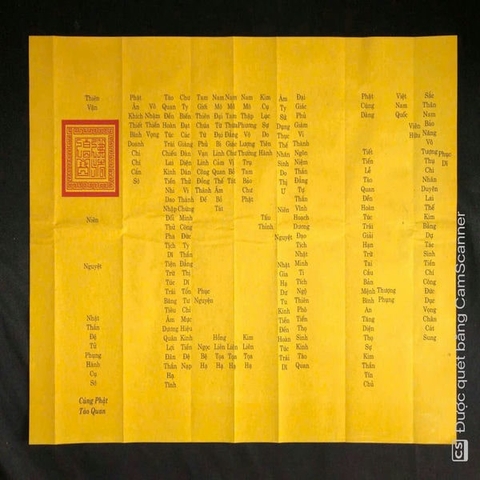 SỚ Tào Quan(5 sớ+1 vỏ:Cúng Phật,Điệp Âm,Điệp Dương,Điền Hoàn,Công Cứ)