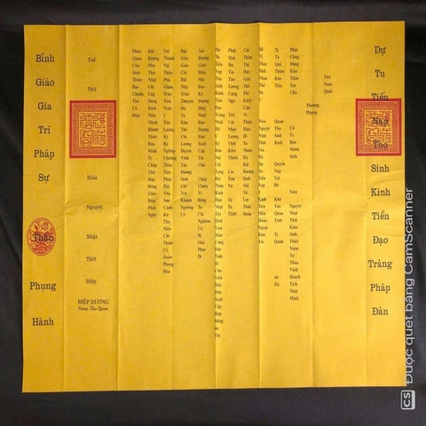 SỚ Tào Quan(5 sớ+1 vỏ:Cúng Phật,Điệp Âm,Điệp Dương,Điền Hoàn,Công Cứ)