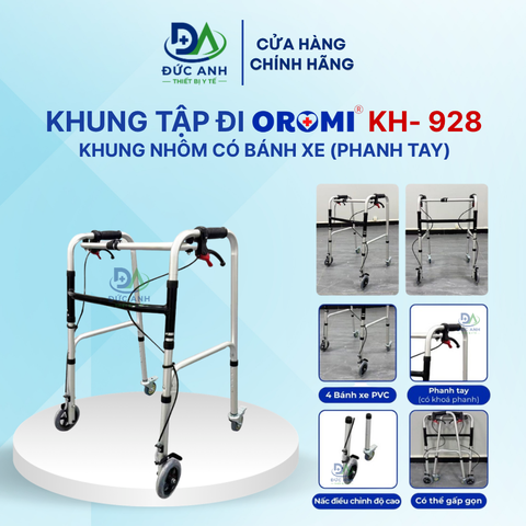 Khung tập đi có bánh xe OROMI KH-928 có phanh (không ghế)