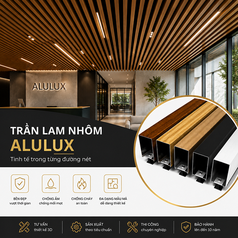Hệ trần lam nhôm kết hợp đèn Led