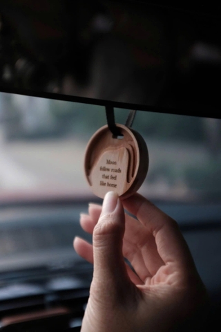 Bộ tinh dầu khối gỗ khắc logo - Wood Diffuser Logo