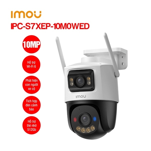 S7XEP (10MP) xoay 360, cam 2 mắt, có đèn xanh đỏ báo động, có màu đêm, đàm thoại 2 chiều