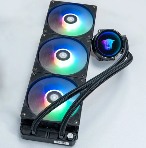 Fan CPU Tản nước 3 Fan 360 Leo TK1 ARGB (đen/trắng)