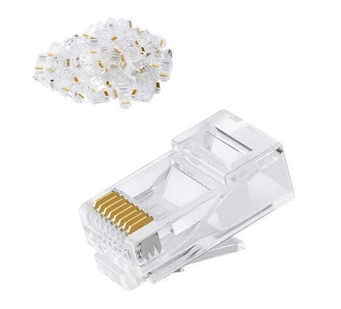 Hạt mạng RJ45 Cat5e AMTAKO 50P, hộp nhựa (mã 100)