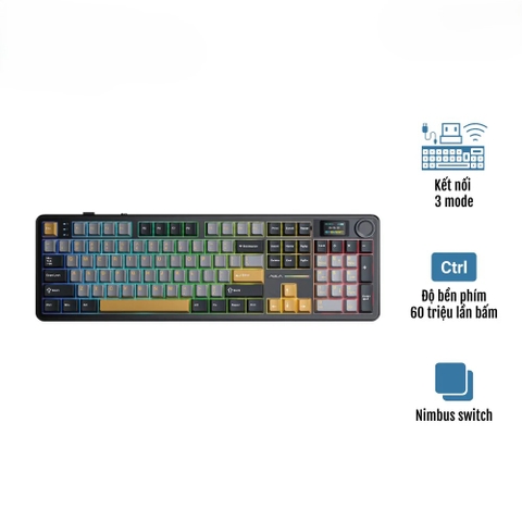 Bàn phím cơ AULA F108 Pro Golden Reaper switch