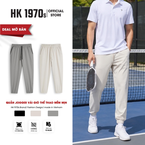 Quần Jogger Nam Vải Gió Thể Thao Mềm Mịn, Co Giãn Nhẹ  Ống Jogger Bo Gấu Phong Cách Thể Thao Thoải Mái, Năng Động Q241
