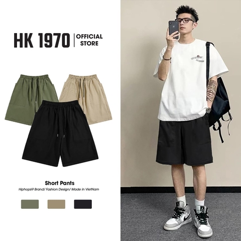 Quần Short KaKi Nam Nữ Unisex Chất Vải KaKi 2 Da Form Ống Rộng Oversize Dài Qua Gối Q207 quan thethao