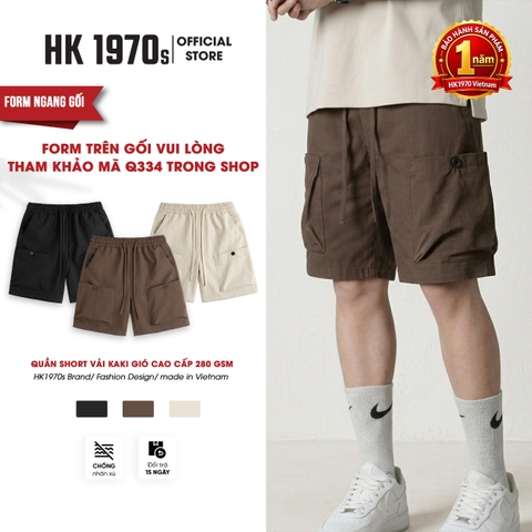 Quần Short Kaki [Form Ngang Gối] Vải Kaki Gió Cao Cấp Co Giãn Nhẹ 280GSM Không Nhăn Xù Bai Nhão, Vải Cao Cấp Ngoài Đanh Trong Mềm Phong Cách Năng Động Thoải Mái Q234