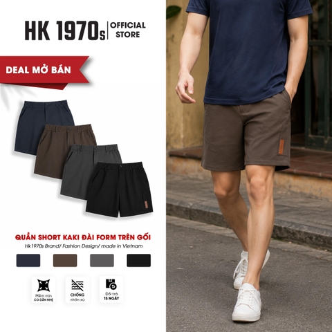 Quần Short Kaki Nam [Form Trên Gối] Vải Kaki Đài Co Giãn Nhẹ Không Nhăn Xù Bai Nhão Mặc Mùa Hè Thoải Mái Q245