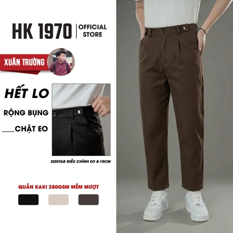 Quần KaKi Nam Sitetab Chỉnh Eo Linh Hoạt, Vải Kaki 280gsm Mềm Mượt Thiết kế Cạp Cao Form Dáng Baggy Phong Cách Hàn Quốc Q221