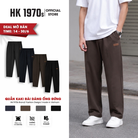 Quần Kaki Nam Dáng Ống Đứng Cạp Chun 80% Vải Kaki Đài Mềm Mịn Co Giãn Nhẹ Ống Suông Form Regular Phong Cách Trẻ Trung Năng Động Q246