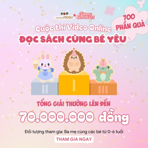 CÔNG BỐ GIẢI THƯỞNG CUỘC THI VIDEO ONLINE “ĐỌC SÁCH CÙNG BÉ YÊU”