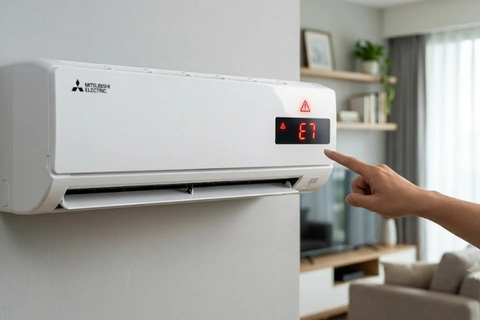 Máy lạnh Mitsubishi báo lỗi E7 là gì? Xác định đúng nguyên nhân và cách sửa đúng