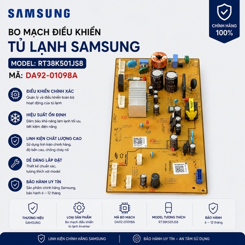 Bo Mạch Điều Khiển Tủ Lạnh Samsung RT38K501JS8 Mã DA92-01098A