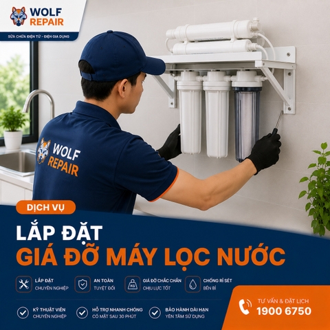 Lắp đặt Giá đỡ máy lọc nước