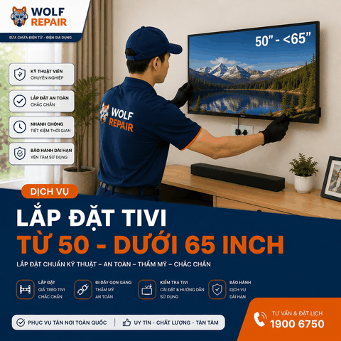 Lắp đặt Tivi từ 50 - dưới 65 inch