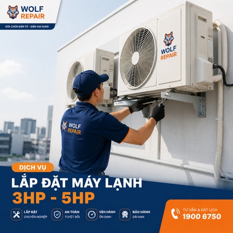 Lắp đặt Máy lạnh 3HP-5HP