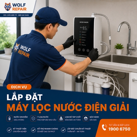 Lắp đặt Máy lọc nước điện giải